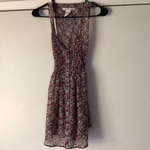 Sheer floral tank blouse